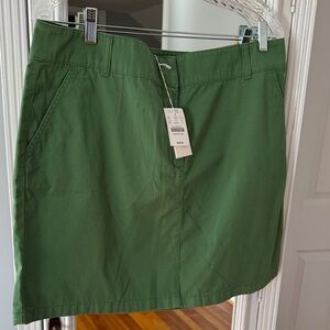J. Crew Factory Cotton Green Mini Skirt Size 14